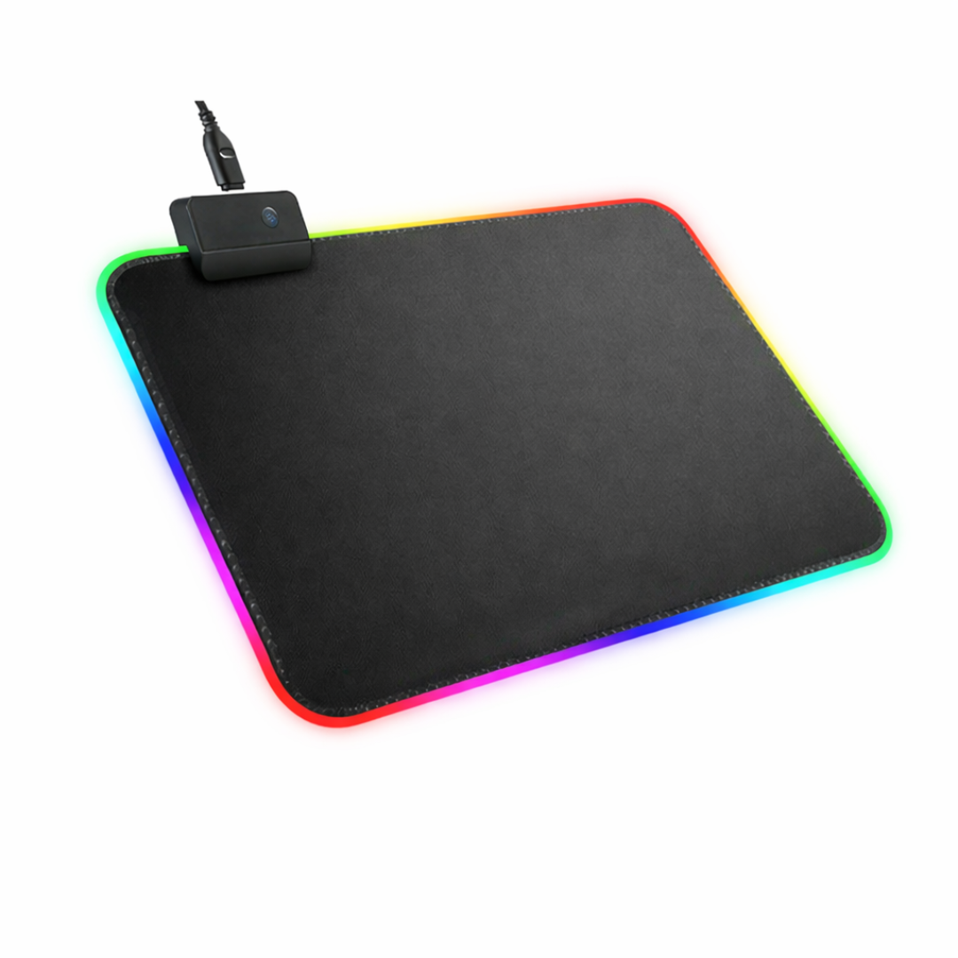 Mouse Pad Gamer Rasure RS-02 con Luz RGB y Selección de Colores (USB 5V) – 34,5×25,5 cm