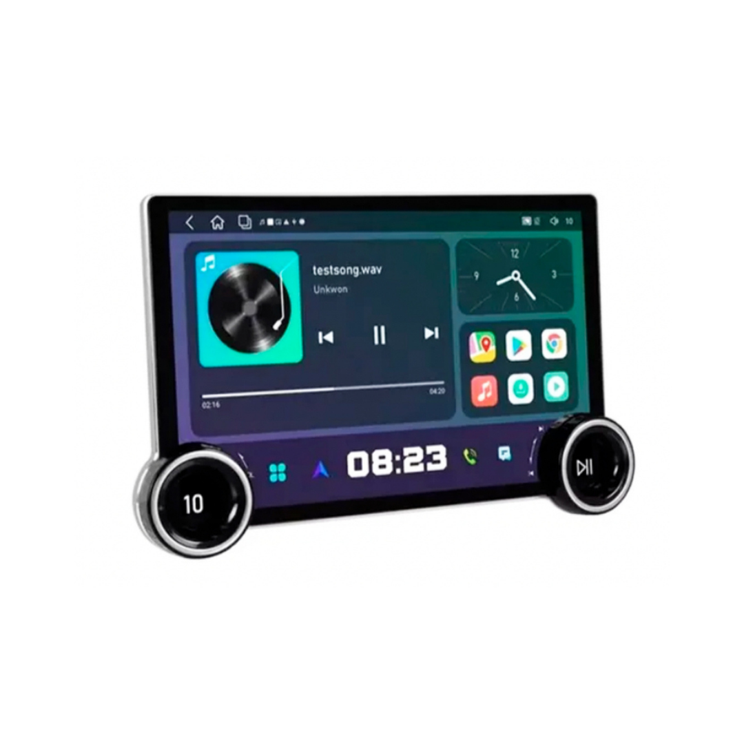 Radio para Auto con Pantalla Touch 10.1” + CarPlay y Android, con Botones/Perillas Redondas