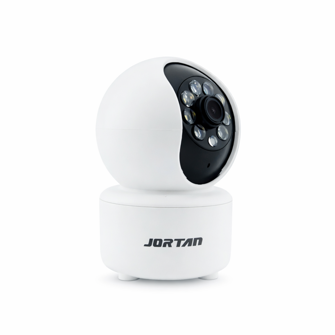 Cámara de Vigilancia IP WiFi Interior Jortan 8183 con PTZ, Visión Nocturna, Audio Bidireccional y App YOOSE