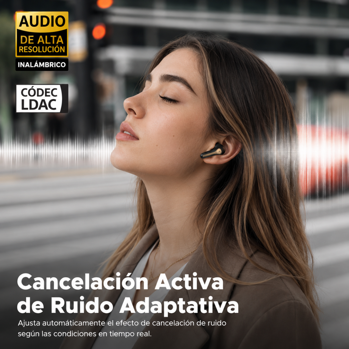 Audífonos inalámbricos Capsule3 Pro+ con estuche USB-C, eartips S/M/L y resistencia IPX4